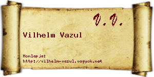 Vilhelm Vazul névjegykártya